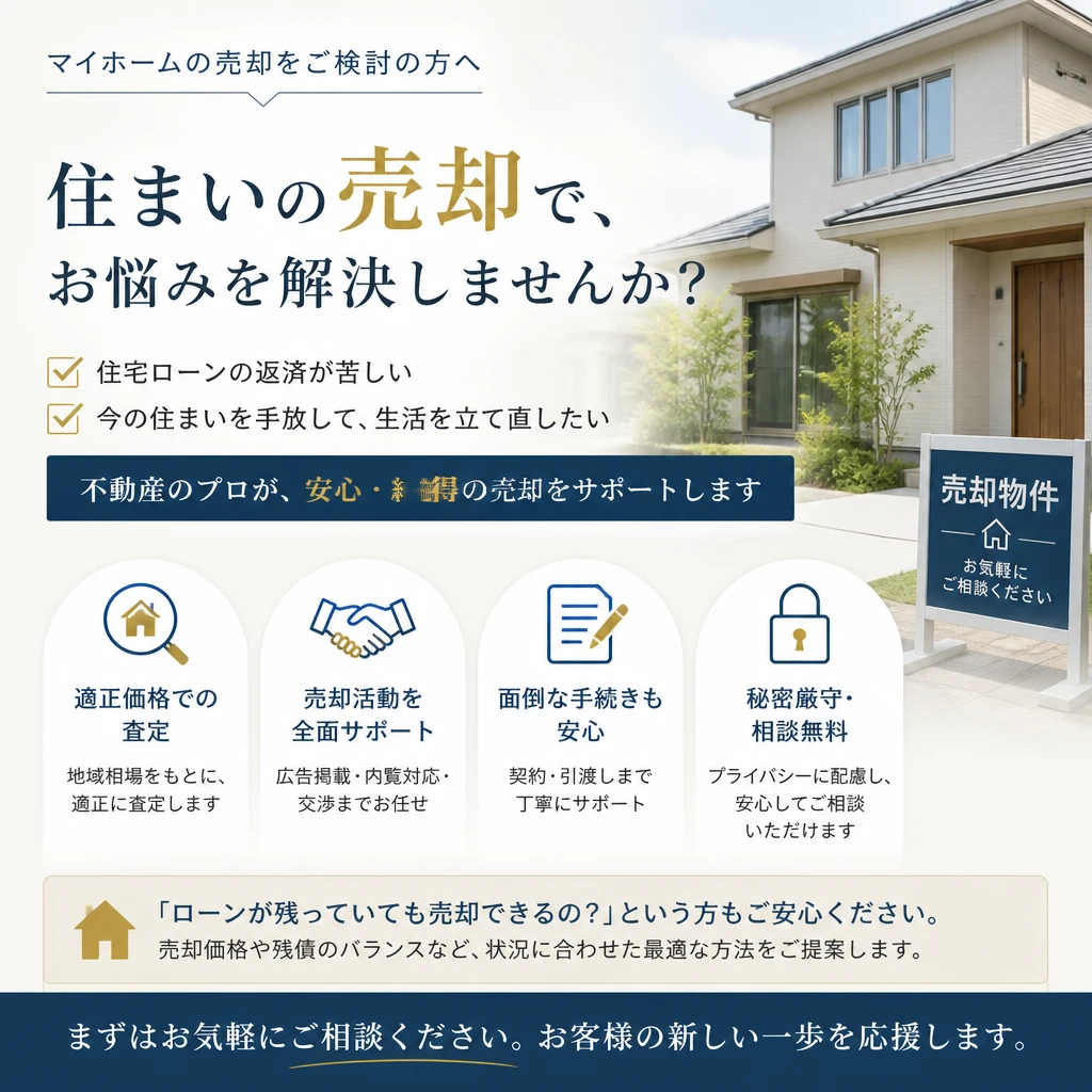 住宅ローンの支払いが厳しい方必見！自宅売却で新しい未来を切り開こう