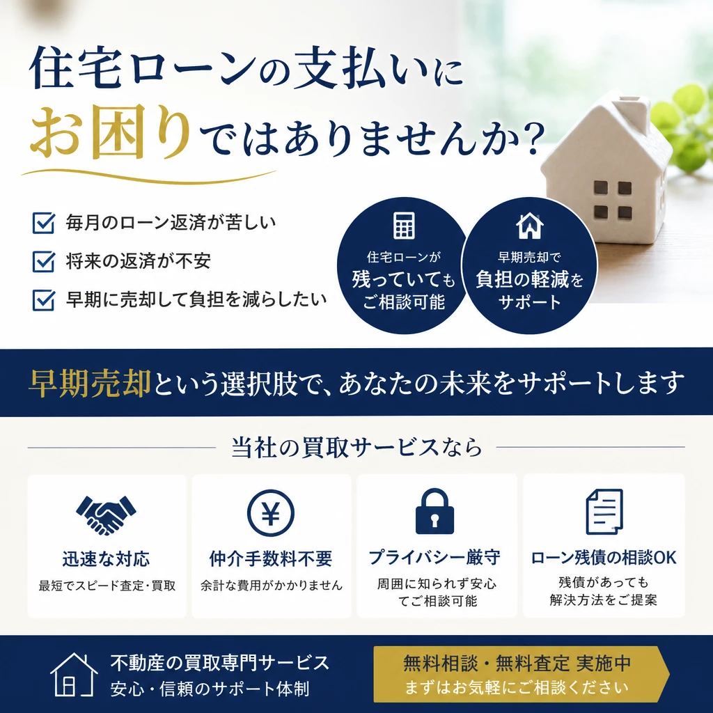 住宅ローンの返済が厳しい方へ！早期売却と買取サービスで新たな一歩を踏み出そう