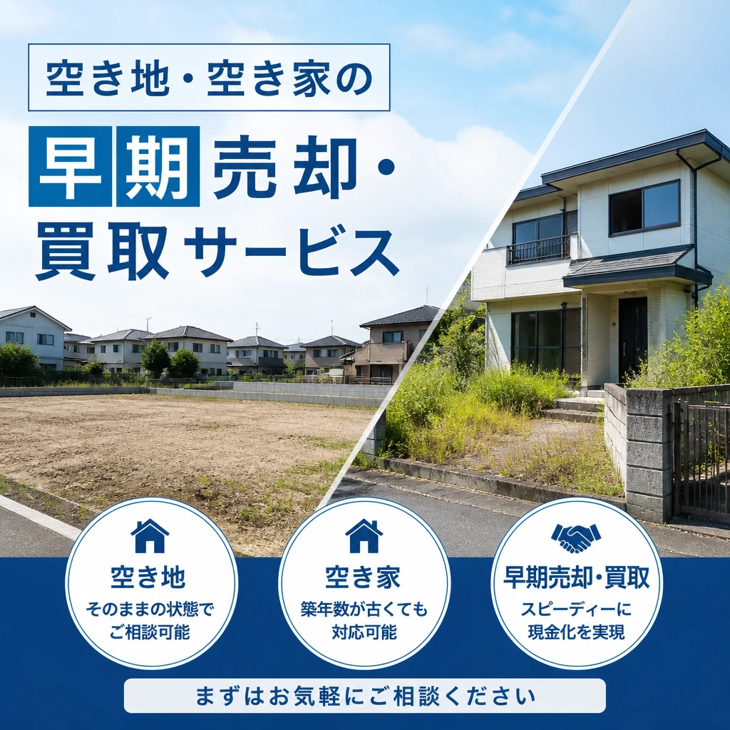 空き地・空き家を早く手放したいなら、松山市の買取サービス