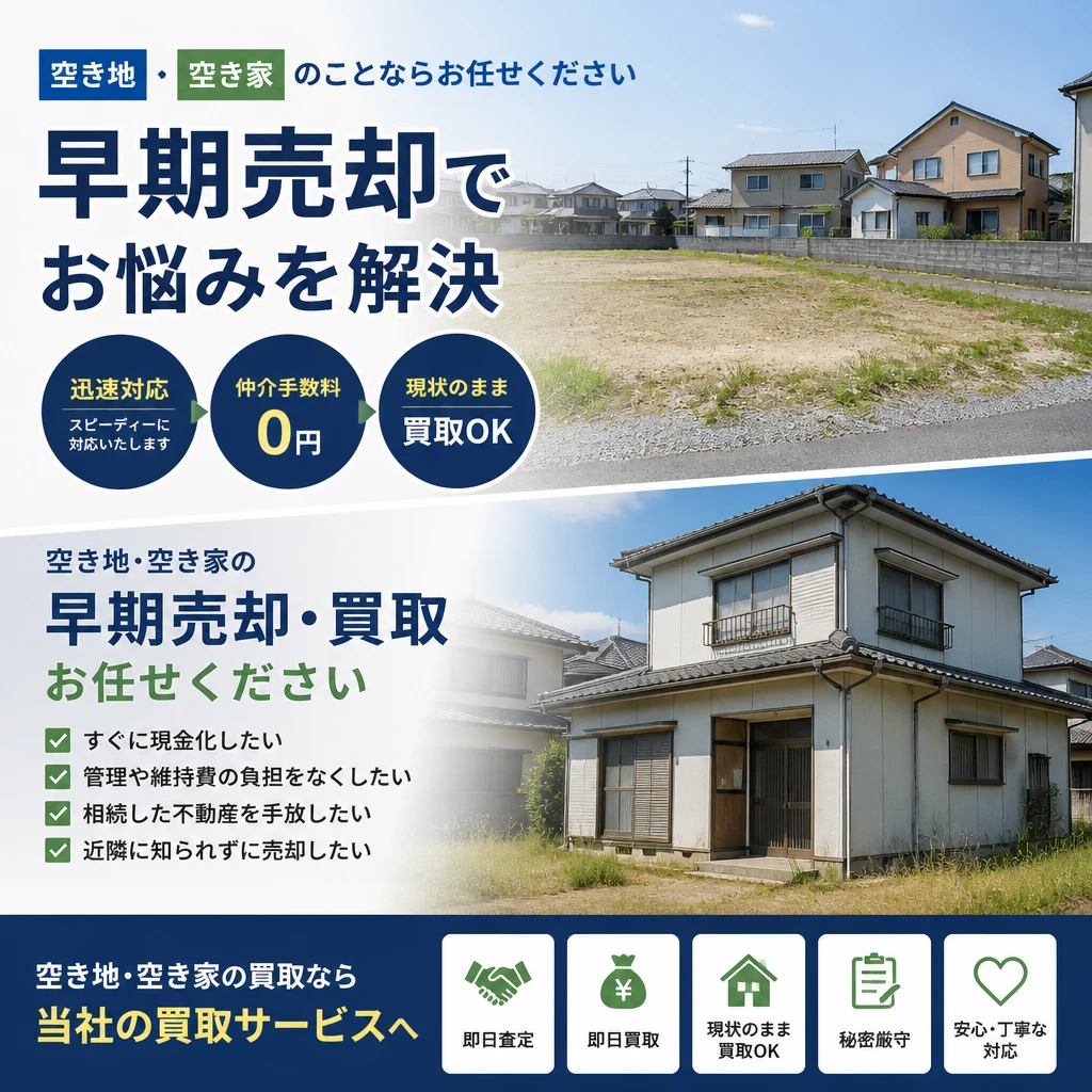 松山市の空き地・空き家を早期に売却したいあなたへ！