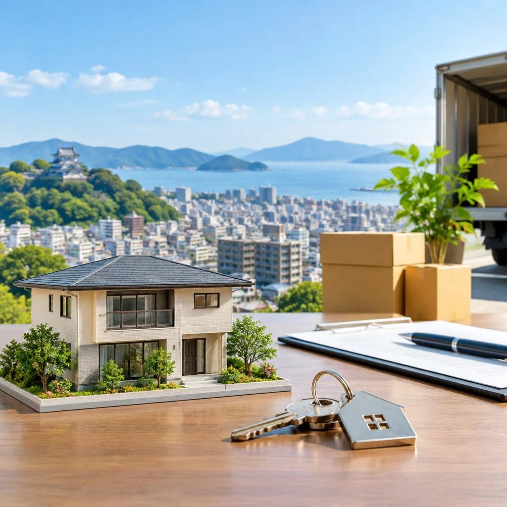 転勤が決まったら、住まいの売却を次の一歩へ。松山市の不動産売却・買取を、迅速かつ丁寧にサポートします。