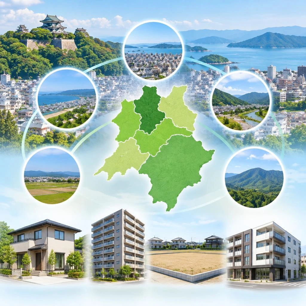 松山市と近郊エリア、土地から収益物件まで幅広く対応